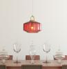 CLARISE ROSE Geometric Glass Pendant